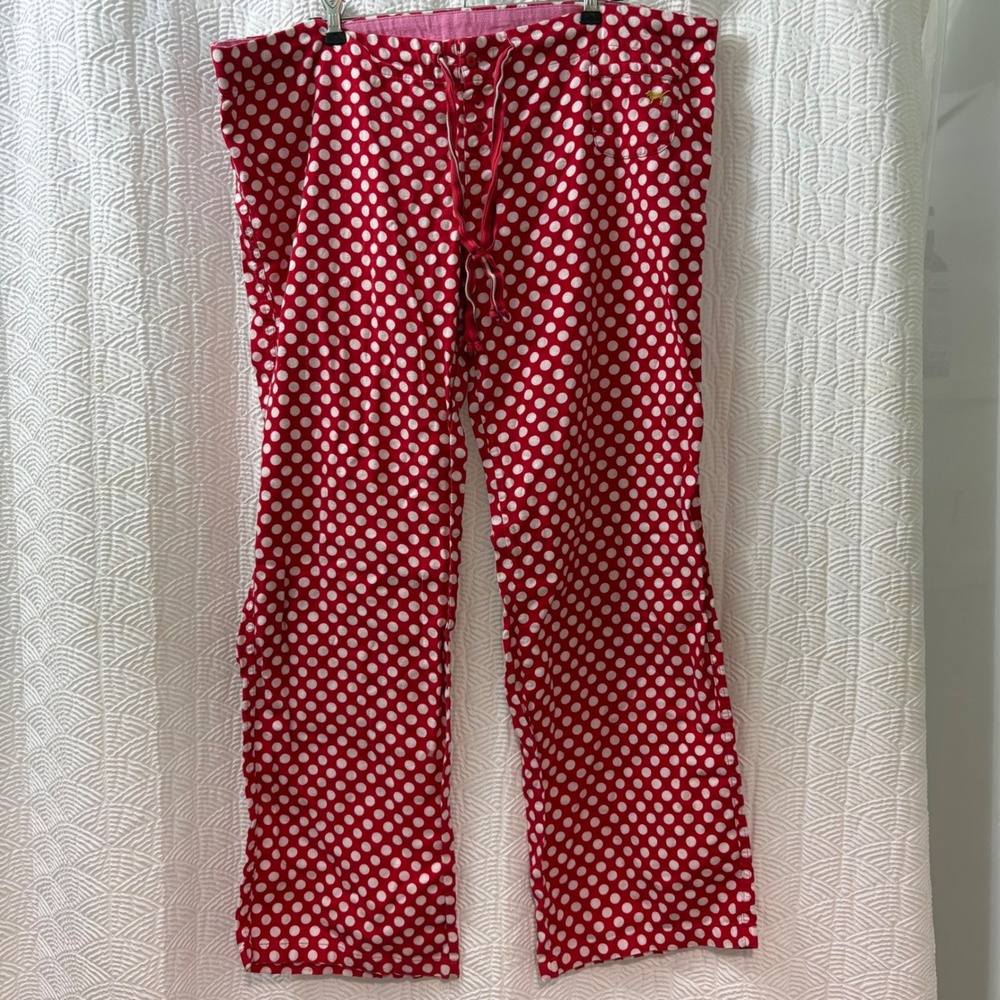 Victoria's Secret Pink Polka Dot‎ Pajama Pants Red White Lounge Sleepwear L